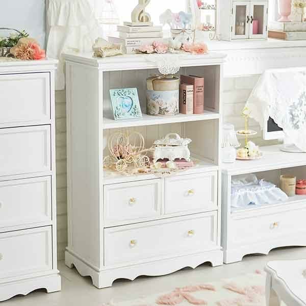 直送】引出付きラック/Neige(ネージュ)｜かわいいお姫様インテリア家具