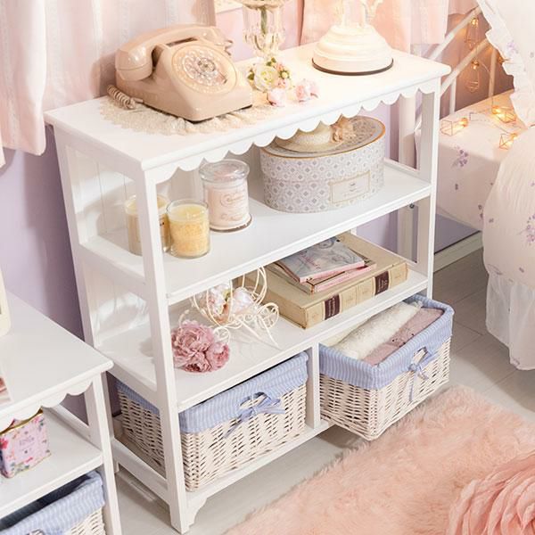 直送】フリルオープンチェスト(2杯)｜かわいいお姫様インテリア家具