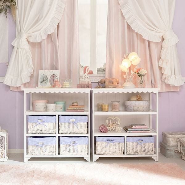 直送】フリルオープンチェスト(4杯)｜かわいいお姫様インテリア家具