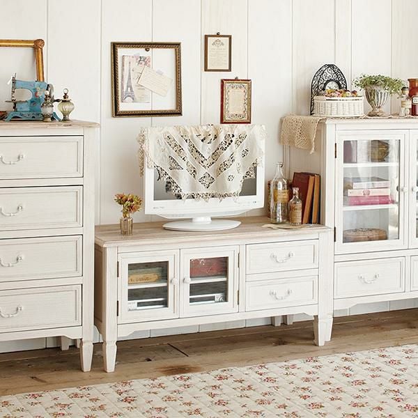 直送】アンティーク風TV台小/Arbre(アーブル)｜かわいいお姫様