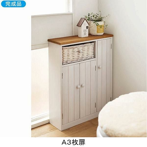 直送】カントリー調多機能トイレ収納(1扉)｜かわいいお姫様インテリア