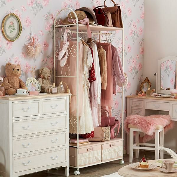 大型】フリルバスケットチェスト(2杯・ピンク)/fille(フィーユ