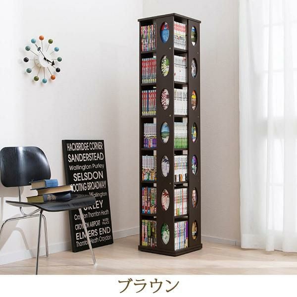 回転コミックラック（Ｂ・高さ１６７ｃｍ） 本棚・ラック・シェルフ 画像8