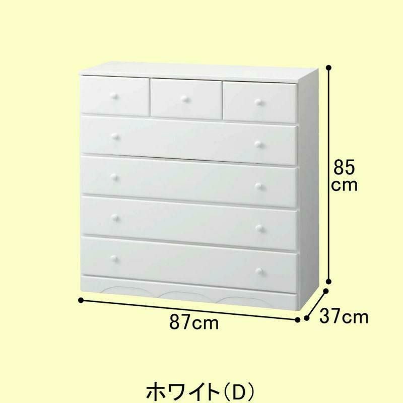 木製チェスト(８７ｃｍ幅・７杯) タンス・チェスト 画像2