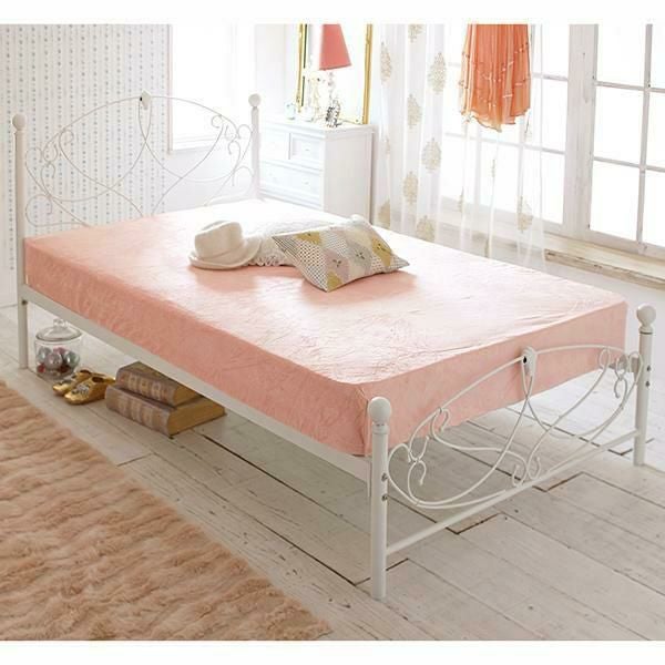 直送】アイアンベッド/天蓋無し(シングル・本体のみ)｜かわいいお姫様