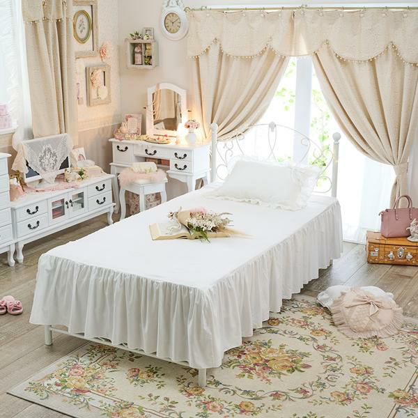 直送】アイアンベッド/天蓋無し(シングル・本体のみ)｜かわいいお姫様