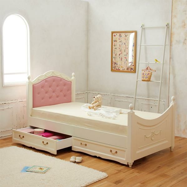 直送】デザイン収納ベッド(シングル・本体のみ)｜かわいいお姫様