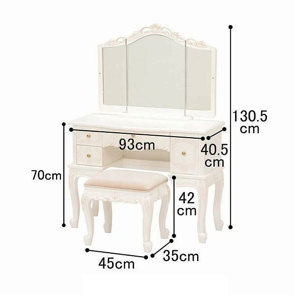 ポイント10倍♪～2/9 AM10:00まで】【直送】ドレッサー＆スツール(三面
