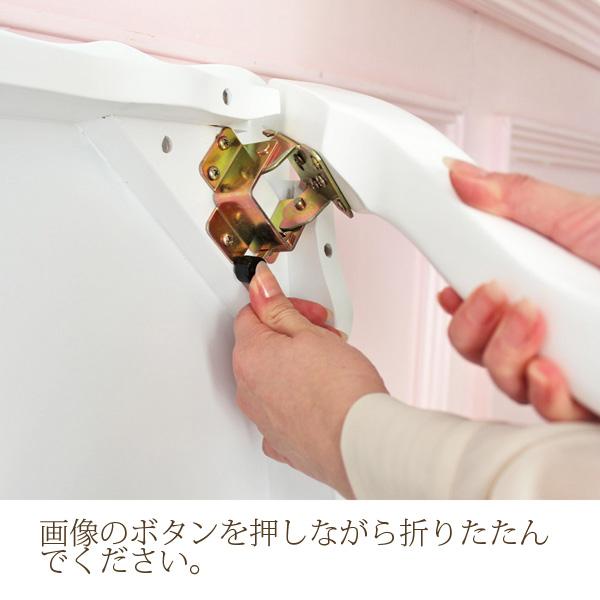 直送】取っ手が選べる猫脚折りたたみテーブル小(引出付)/Ruban