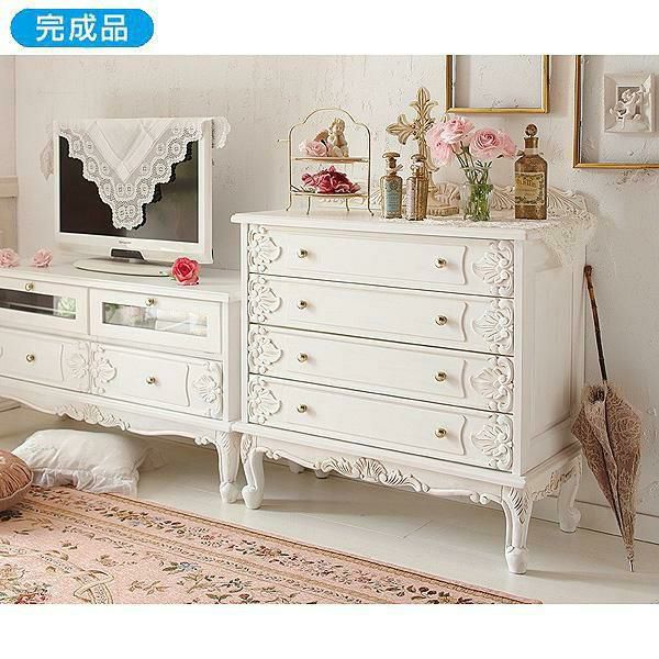 直送】アンティーク風チェスト(中・4引き出し)/Noble(ノーブル