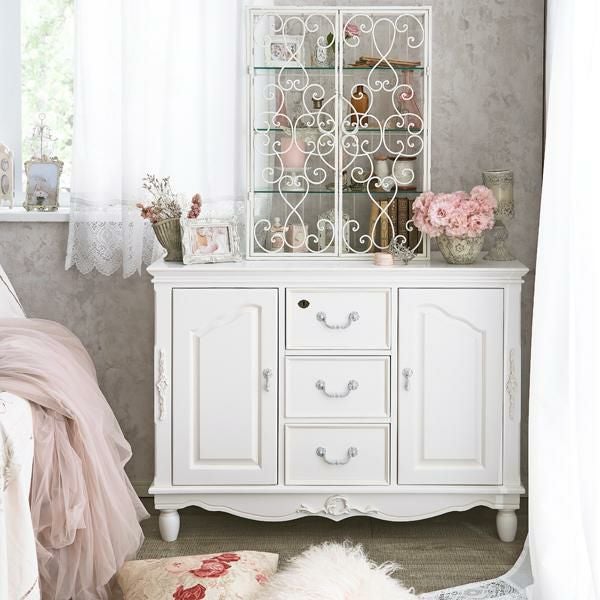 直送】アンティーク風キャビネット/Soleil(ソレイユ)｜かわいいお姫様