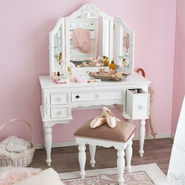 アンティーク風ドレッサー＆スツール/Soleil(ソレイユ) ドレッサー・化粧台 画像4