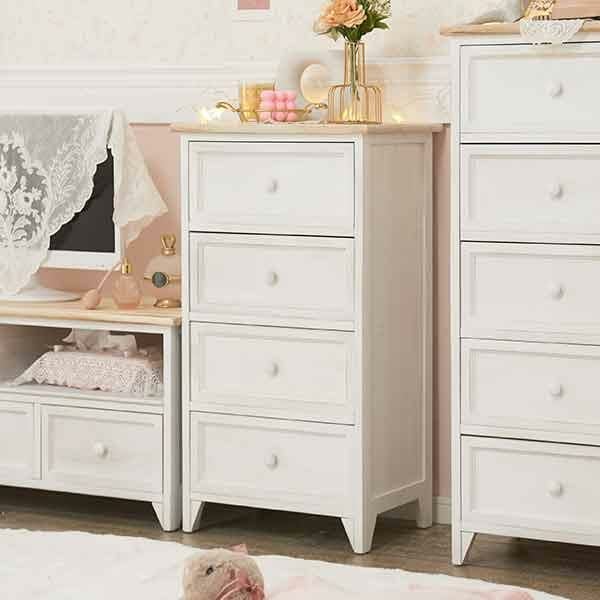 直送】フレンチカントリー風チェスト(スリム4段)｜かわいいお姫様