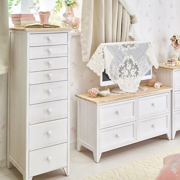 直送】フレンチカントリー風チェスト(書類ハイ)｜かわいいお姫様