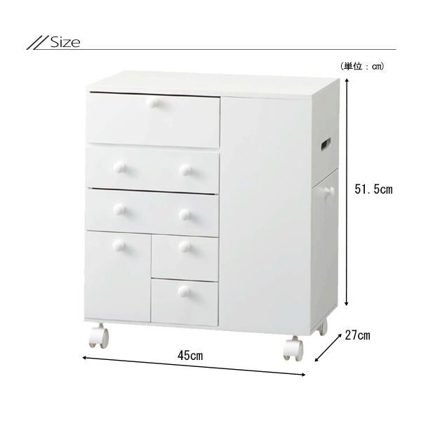 たっぷり収納コスメワゴン コスメワゴン・メイクボックス 画像3