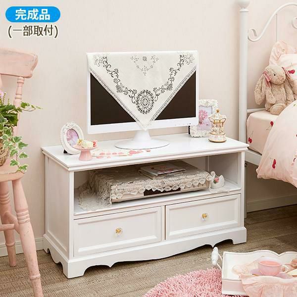 【32型液晶テレビ+テレビ台セット】寝室や子ども部屋にも★すぐに視聴可能！ 直送】テレビ台/Innocent(イノセント)｜かわいいお姫様インテリア家具