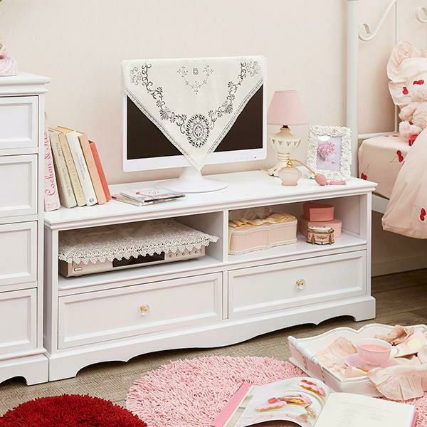 直送】フリルバスケットテレビ台(大)/fleurette(フルレット)｜かわいい