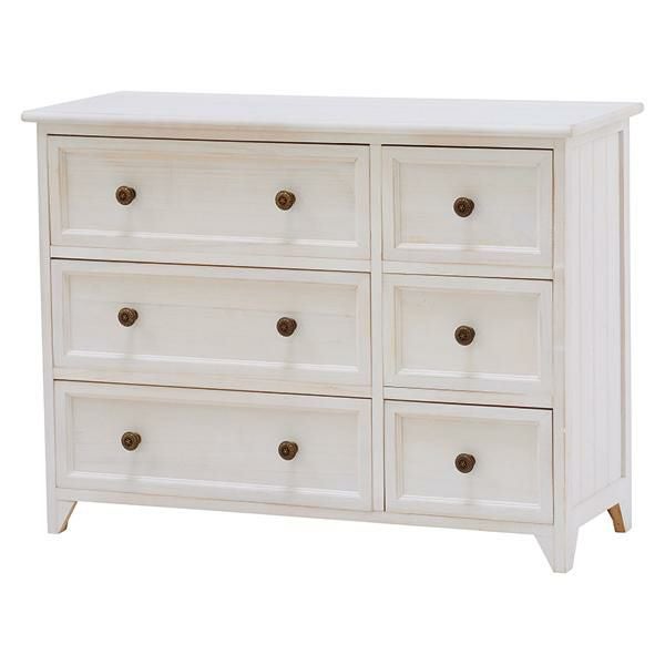 直送】アンティーク風チェスト(ローチェスト)/Sucre(シュクレ