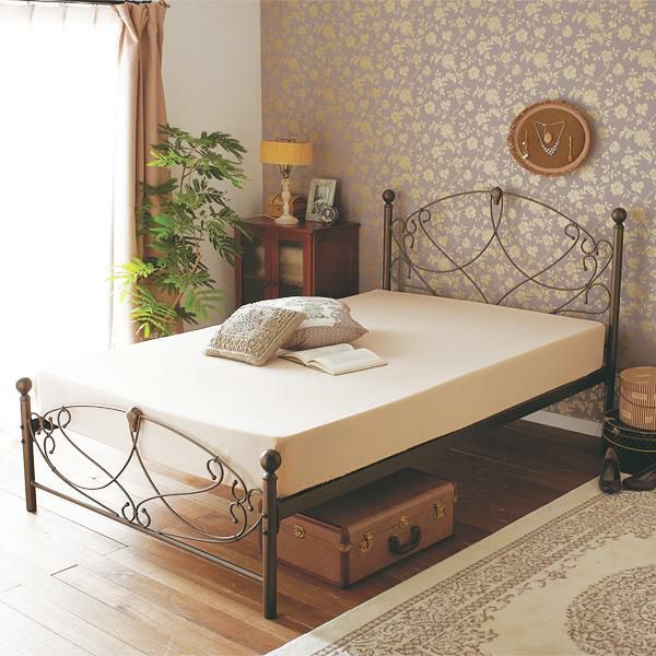 直送】アイアンベッド/天蓋無し(セミダブル・本体のみ)｜かわいい