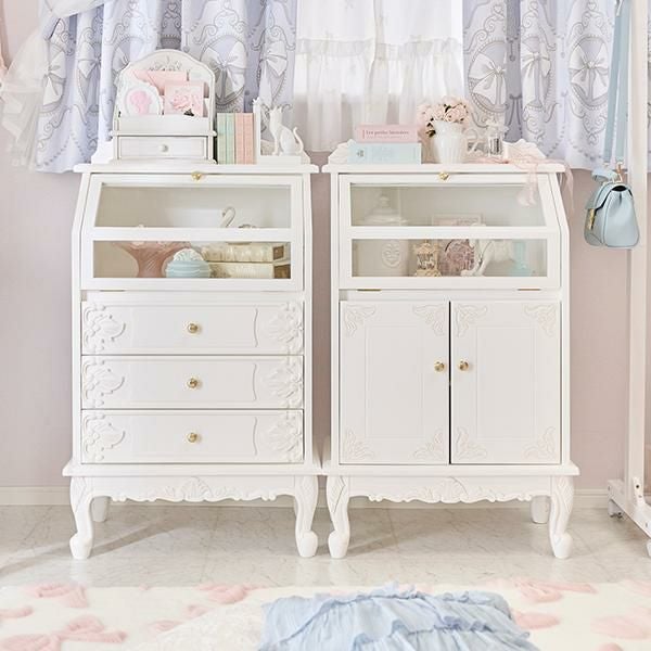 直送】アンティーク風ディスプレイキャビネット/Noble(ノーブル