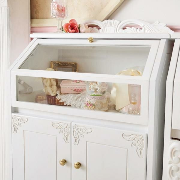 直送】アンティーク風ディスプレイキャビネット/Noble(ノーブル