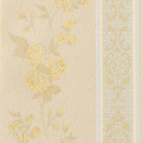 ローズストライプ柄ジャガードカーテン（イエロー・幅１００cm×丈２００～２１８ｃｍ・２枚組） オーダーカーテン（遮光なし） 画像3