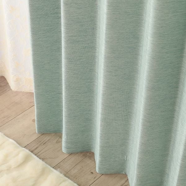 遮光カーテン（ブルー・幅１００ｃｍ×丈１６０～１７８ｃｍ・２枚組） オーダー遮光カーテン 画像2