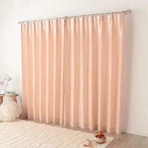 マーメイドリボンフリル遮光カーテン(100×200)/ピンク｜かわいいお姫様