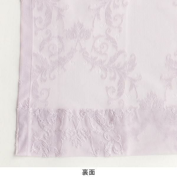 オーナメント柄レースカーテン（パープル・幅２００ｃｍ×丈２２０～２３８ｃｍ・１枚） オーダーレースカーテン 画像4