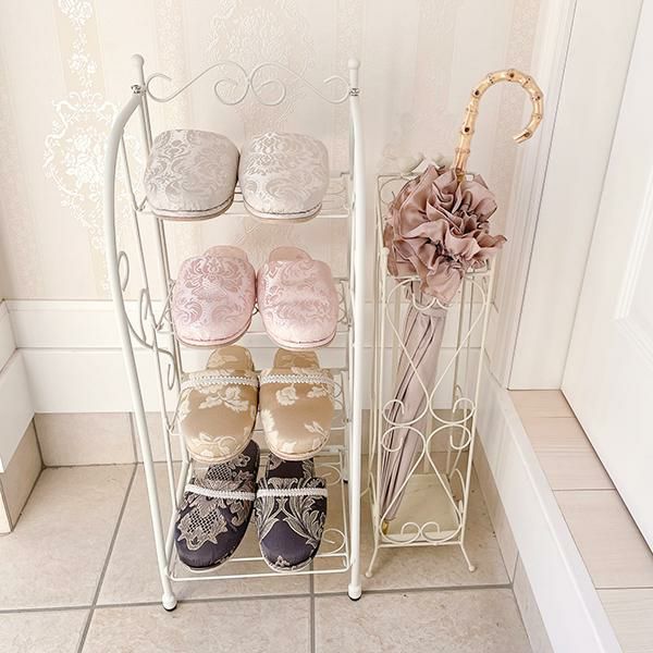 直送】アイアンシューズラック(スリム)｜かわいいお姫様インテリア家具