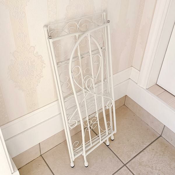 直送】アイアンシューズラック(スリム)｜かわいいお姫様インテリア家具