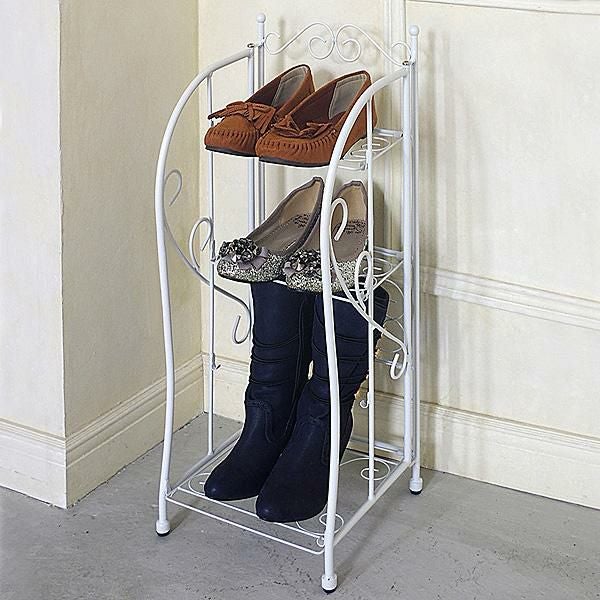 直送】アイアンシューズラック(スリム)｜かわいいお姫様インテリア家具