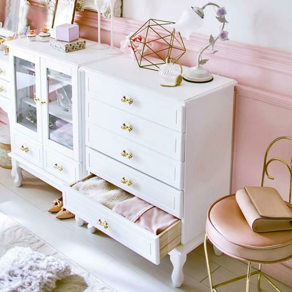 直送】取っ手が選べる猫脚チェスト小/Ruban(リュバン)｜かわいいお姫様