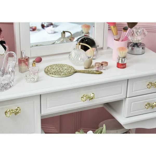 直送】取っ手が選べる猫脚ドレッサー/Ruban(リュバン)｜かわいいお姫様