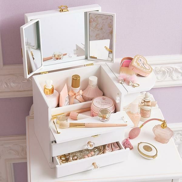 メイク道具・化粧小物 ANTIQUE 楽天市場】化粧品収納ボックス メイクボックス 大容量 メイク収納