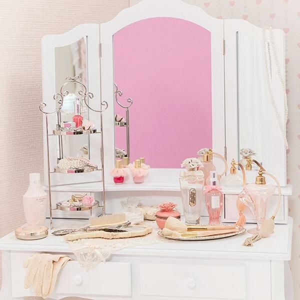 可愛い♡リボン小物3段トレイ(シルバー)セット リボン小物3段トレイ(シルバー)｜かわいいお姫様インテリア家具・雑貨