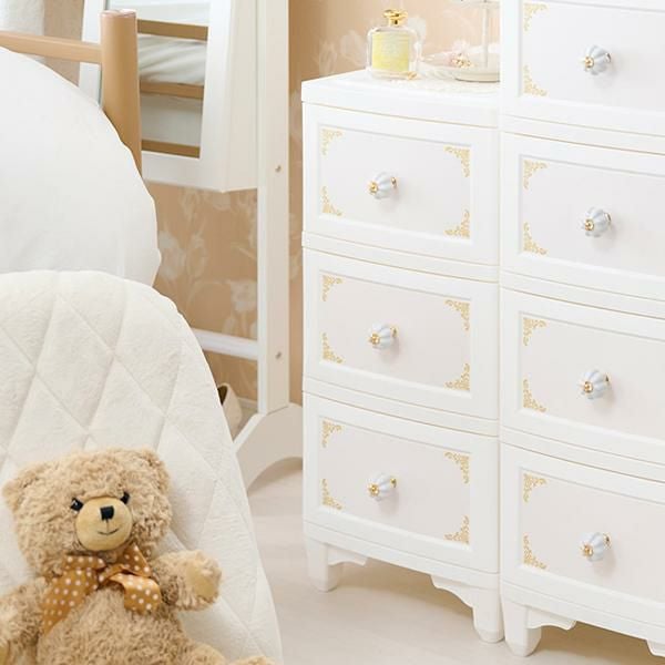 直送】ドレスチェンジチェスト3段/フレーム｜かわいいお姫様インテリア