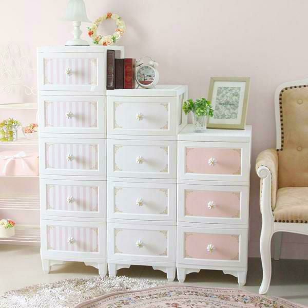 直送】ドレスチェンジチェスト3段/フレーム｜かわいいお姫様インテリア