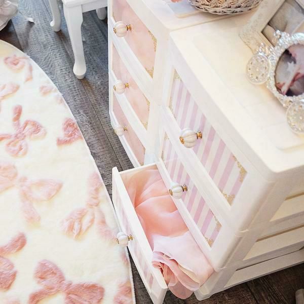 直送】ドレスチェンジチェスト3段/フレーム｜かわいいお姫様インテリア