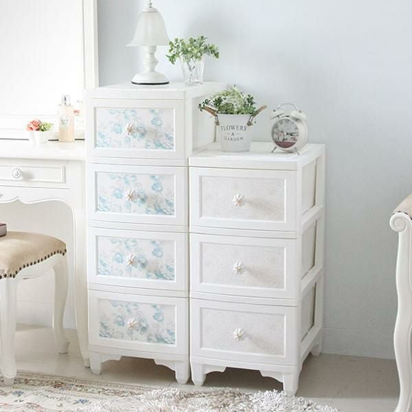 直送】ドレスチェンジチェスト4段/アンティークローズ｜かわいいお姫様