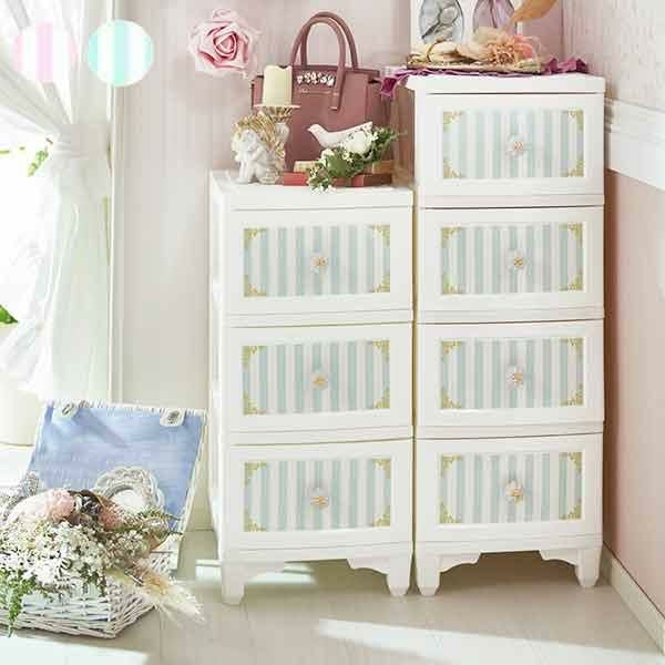 直送】ドレスチェンジチェスト4段/フレーム｜かわいいお姫様インテリア