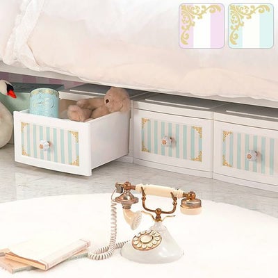 ドレスチェンジケース1段4個／ストライプ 押入れ・クローゼット収納 画像1