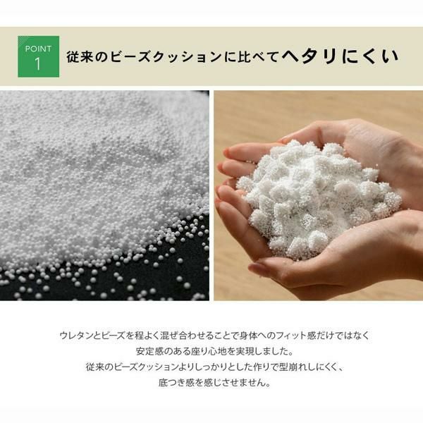直送】日本製 人をダメにするビーズクッション ソファ 座椅子 (M
