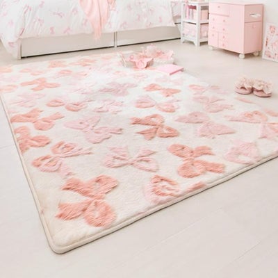 ふわふわリボンラグ（長方形・１３０×１９０） ラグ(長方形) 画像1
