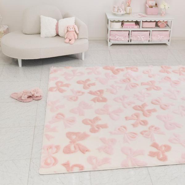 ふわふわリボンラグ（長方形・１３０×１９０） ラグ(長方形) 画像3