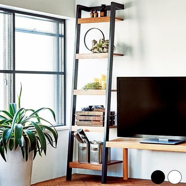 立てかけ式ラダーラック　幅46ｃｍ 本棚・ラック・シェルフ 画像1