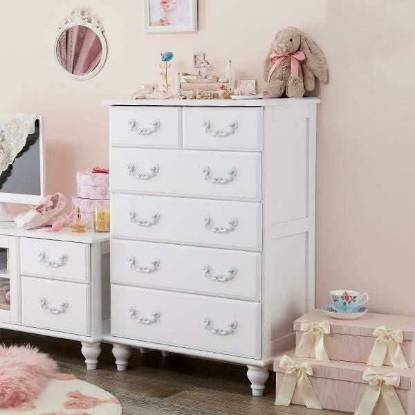 直送】チェスト小/Blanc(ブラン)｜かわいいお姫様インテリア家具・雑貨