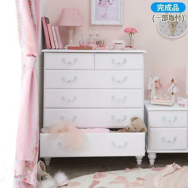 直送】チェスト大/Blanc(ブラン)｜かわいいお姫様インテリア家具・雑貨