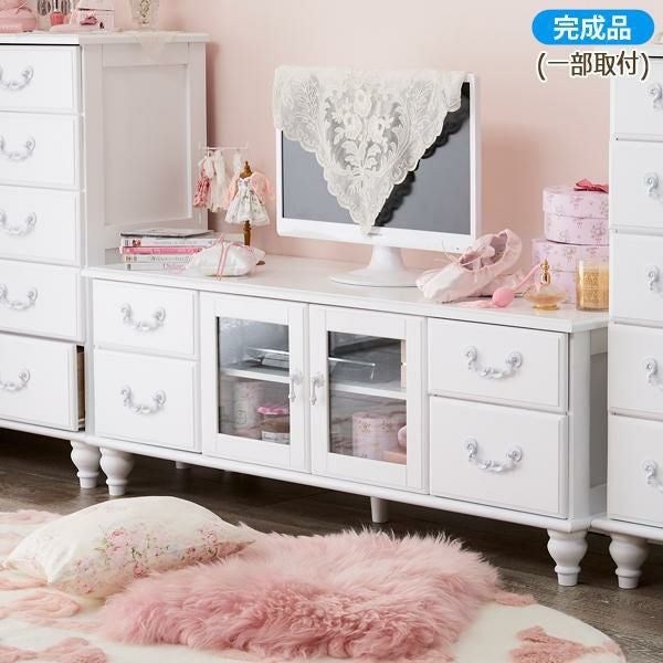 ロマンティックプリンセス家具、テレビ台 直送】テレビ台大/Blanc(ブラン)｜かわいいお姫様インテリア家具・雑貨