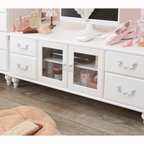 直送】テレビ台大/Blanc(ブラン)｜かわいいお姫様インテリア家具・雑貨